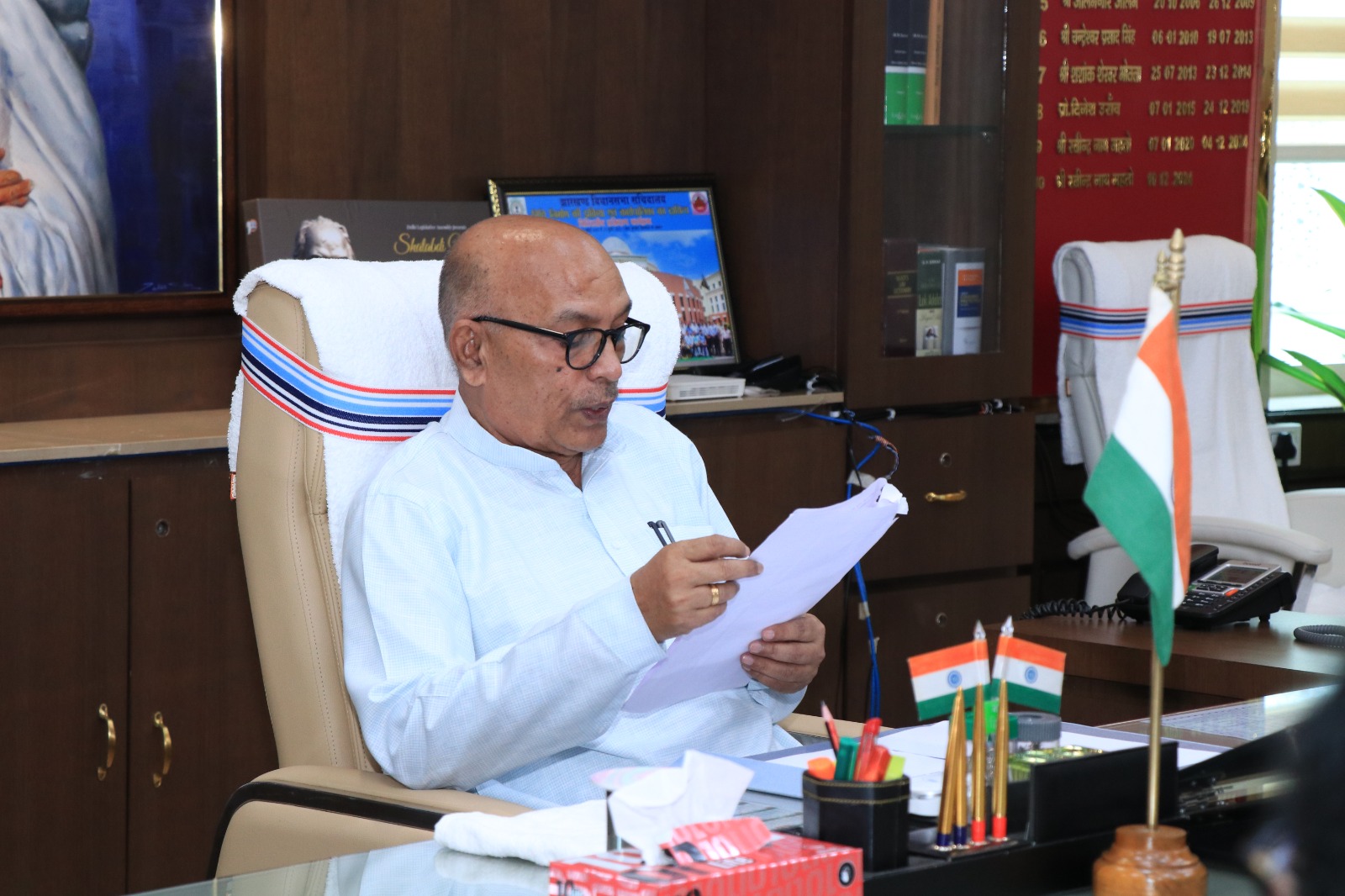 Meeting of the Press Advisory Committee with Hon'ble Chairman in Oplok of the Sanstham Jharkhand Legislative Assembly (Maonsun) session.
